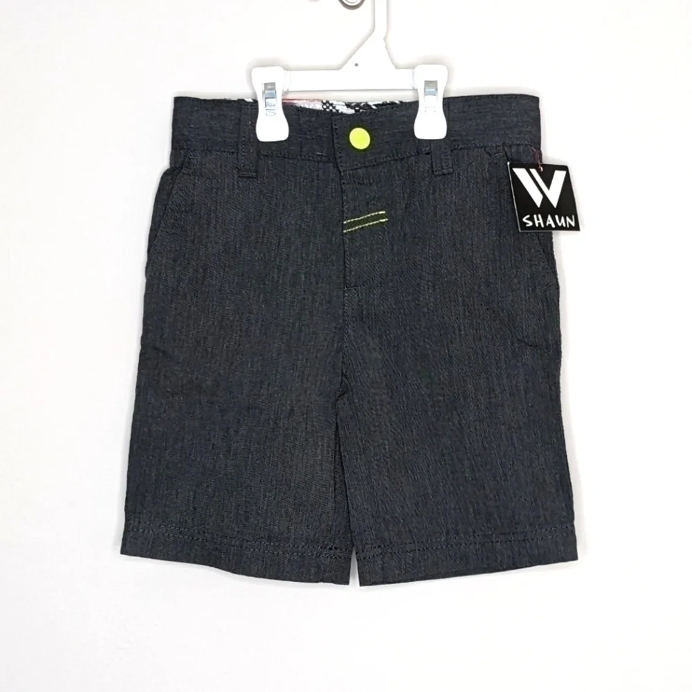 NWT Shaun White Flat Front Adjustable Waist Shorts Ebony XS 4